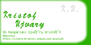 kristof ujvary business card